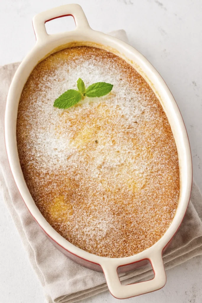 Lemon Thumbprint Cookies baked in a golden crust dessert dusted with powdered sugar and garnished with fresh mint